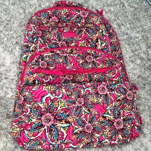 NEW Vera Bradley pink Paisley Backpack with computer compartment